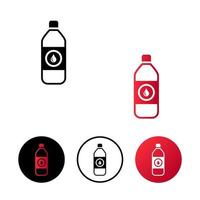 illustrazione astratta dell'icona della bottiglia d'acqua vettore