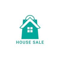vettore di progettazione del logo di vendita della casa, modello di progettazione del logo dell'elemento di vendita della casa