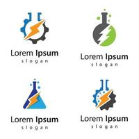 immagini del logo del laboratorio di alimentazione vettore
