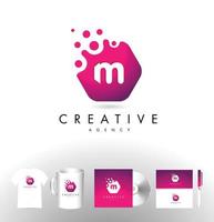 design del logo con punti creativi vettore