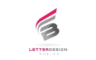disegno del logo della lettera b. concetto di lettering moderno futuristico. vettore