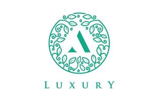 una lettera logo luxury.beauty cosmetici logo vettore