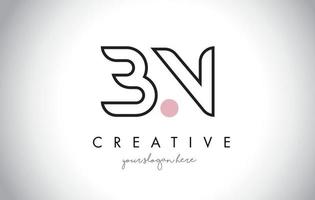 design del logo della lettera bn con tipografia creativa e moderna alla moda. vettore