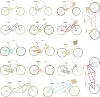 elementi decorativi colorati per biciclette vettore