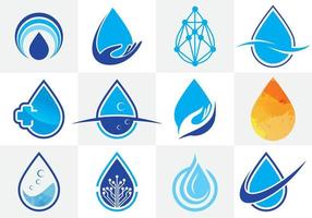 disegni modello logo goccia d'acqua astratta moderna. icona di goccia d'acqua. vettore