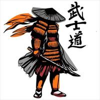 disegno vettoriale samurai antico leggendario giapponese