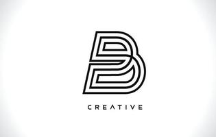 b logo design lettera con vettore di stile monogramma minimalista alla moda moderno creativo.