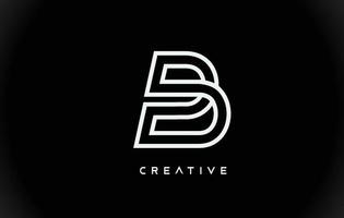 b logo design lettera con vettore di stile monogramma minimalista alla moda moderno creativo.