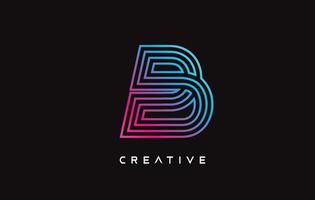 b logo design lettera con vettore di stile monogramma minimalista alla moda moderno creativo.