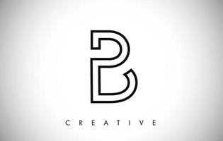 b lettera logo dal design moderno e alla moda. logo icona lettera b con monogramma moderno vettore