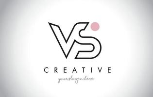 vs design del logo della lettera con una tipografia moderna e creativa alla moda. vettore