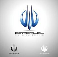 design del logo del gioco vettore