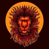 illustrazione vettoriale di leone mistico arrabbiato