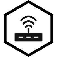 Disegno dell&#39;icona del router vettore