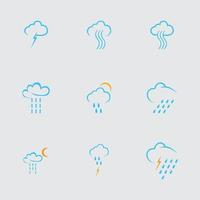 set di gocce di pioggia icona logo illustrazione vettoriale design