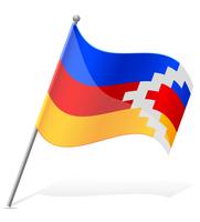 bandiera del Nagorno Karabakh Repubblica illustrazione vettoriale