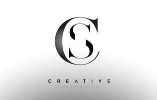 cs cs letter design logo logotype icon concept con serif font e classico stile elegante look vector