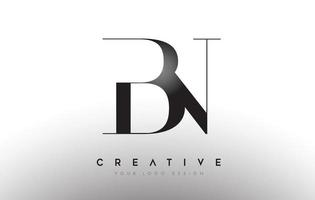 bn bn letter design logo logotype icon concept con font serif e classico stile elegante look vector