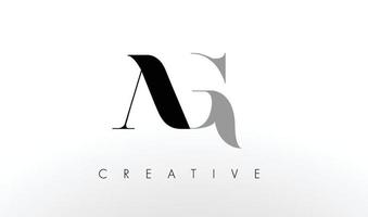 disegno del logo della lettera ag. icona di lettere creative ag vettore