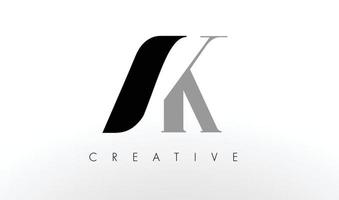 AK lettera logo design. icona di lettere creative ak vettore