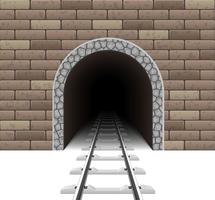 illustrazione di vettore del tunnel ferroviario