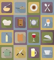 oggetti e attrezzature per l&#39;illustrazione vettoriale di cibo