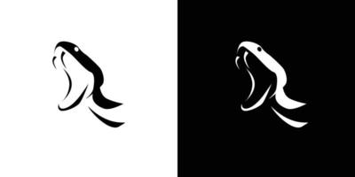 design del logo dell'illustrazione del serpente fresco e attraente vettore