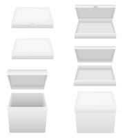 illustrazione vettoriale di imballaggio scatola bianca