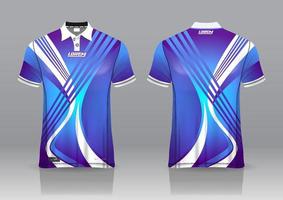 design uniforme della polo, può essere utilizzato per badminton, golf in vista frontale, vista posteriore. jersey mockup vettoriale, design premium molto semplice e facile da personalizzare vettore