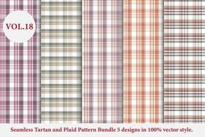 bundle motivo tartan e plaid vol.21, vettore di bufalo, carta da parati di sfondo in tessuto, monocromatico, vettore di raccolta plaid