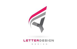 y lettera logo design. concetto di lettering moderno futuristico. vettore