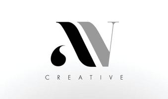 disegno del logo della lettera av. icona di lettere av creative vettore