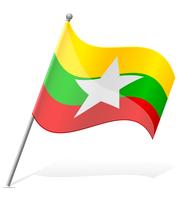 bandiera del Myanmar illustrazione vettoriale