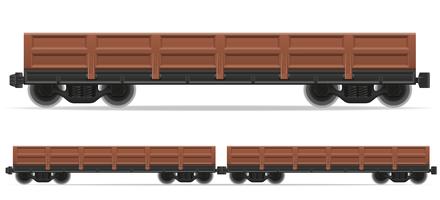 illustrazione di vettore del treno di carrozza ferroviaria