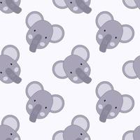 sfondo senza soluzione di continuità con simpatici elefanti. motivo infinito con un elefante per cucire vestiti e stampare su tessuto. vettore