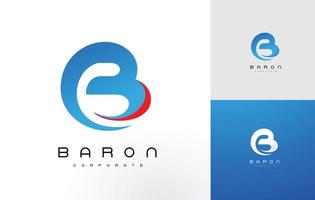 b logo blu. b lettera icona disegno vettoriale