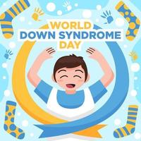 concetto di giornata mondiale della sindrome di down vettore