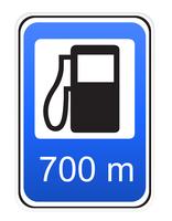 illustrazione di vettore di rifornimento di carburante del segnale stradale