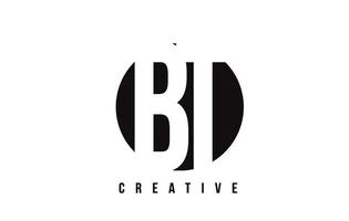 bt bt design del logo della lettera bianca con sfondo del cerchio. vettore