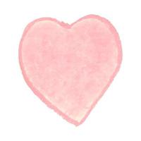 illustrazione colorata di forma di cuore disegnata con pastelli di gesso di colore rosa. elementi per il design biglietto di auguri, poster, banner, post sui social media, invito, vendita, brochure, altro design grafico vettore
