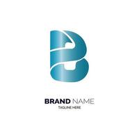 modello di design del logo della lettera b per il marchio o l'azienda e altro vettore