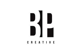 bp bp logo lettera bianca con quadrato nero. vettore