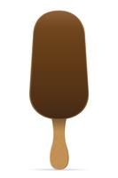 gelato con glassa di cioccolato sul bastone illustrazione vettoriale