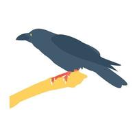 icona del vettore di corvo