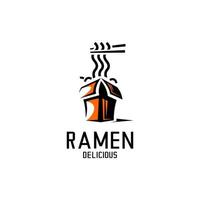 scatola di ramen con logo vettore