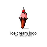 logo gelato alla frutta vettore