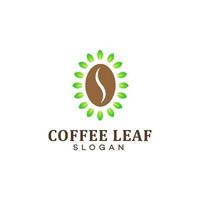 vettore del modello di progettazione del logo del caffè della natura