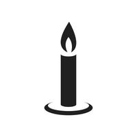 modello icona candela colore nero modificabile. candela icona simbolo piatto illustrazione vettoriale per grafica e web design.
