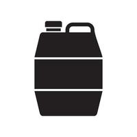tanica icona modello colore nero modificabile. tanica icona simbolo piatto illustrazione vettoriale per grafica e web design.
