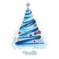 sfondo natalizio decorativo della carta dell'albero della linea di natale vettore